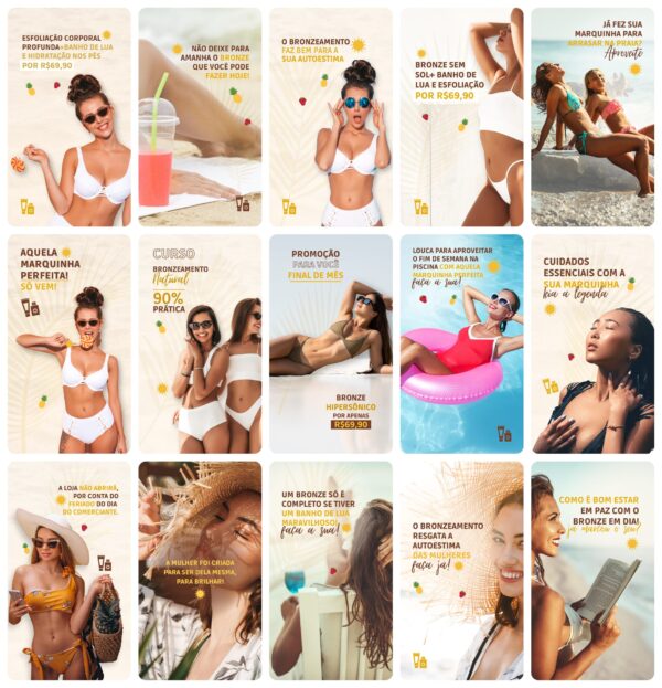 Pack Canva Bronzeamento Templates Editavel 29 Artes Storie Bonus