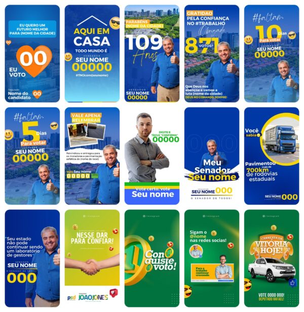 Pack Canva Campanha Politica Eleicao Templates Editaveis 45 Storie 2