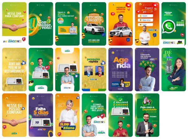 Pack Canva Campanha Politica Eleicoes Templates Editaveis 230 Artes Bonus 2