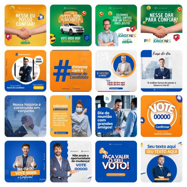 Pack Canva Campanha Politica Templates Editaveis 70 Artes Bonus 3