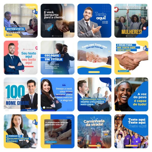 Pack Canva Campanha Politica Templates Editaveis 70 Artes Bonus