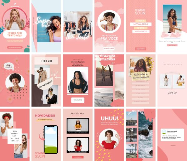 Pack Canva Capas Reels Igtv Instagram Templates Editaveis 20 Artes Bonus