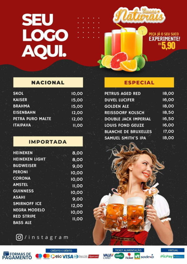 Pack Canva Cardapios Menus Templates Editaveis 10 Artes 5