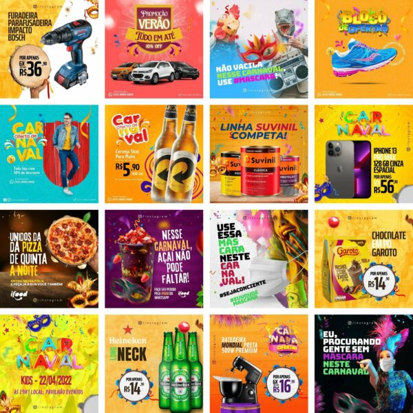 Pack Canva Carnaval Templates Editaveis 60 Artes Bonus 3