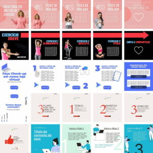 Pack Canva Carrossel Instagram Facebook Templates Editaveis 28 Artes Bonus