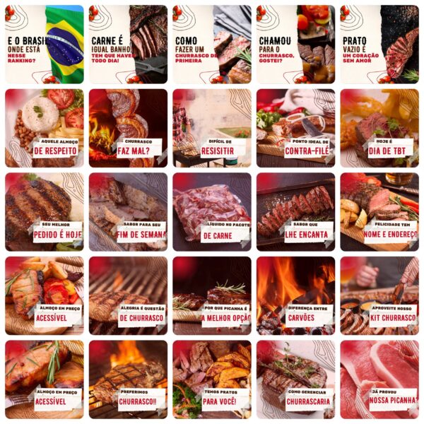 Pack Canva Churrascaria Templates Editaveis 200 Artes Legendas 2
