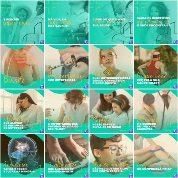 Pack Canva Clinicas Medica Templates Editaveis 200 Artes Legendas 10