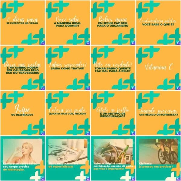 Pack Canva Clinicas Medica Templates Editaveis 200 Artes Legendas 2