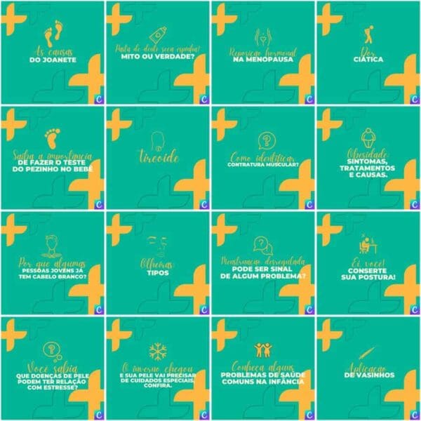 Pack Canva Clinicas Medica Templates Editaveis 200 Artes Legendas 4