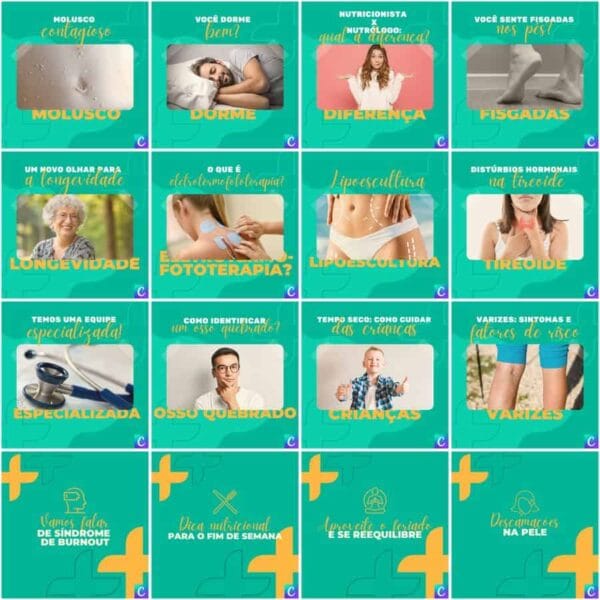 Pack Canva Clinicas Medica Templates Editaveis 200 Artes Legendas 5