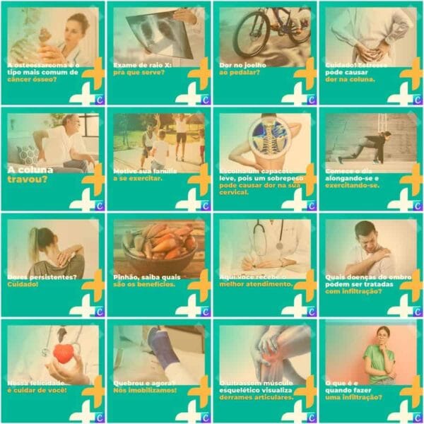 Pack Canva Clinicas Medica Templates Editaveis 200 Artes Legendas