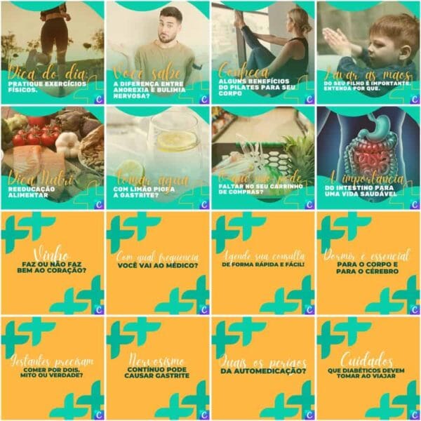Pack Canva Clinicas Medica Templates Editaveis 200 Artes Legendas 7