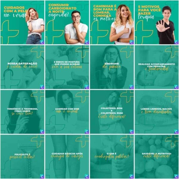 Pack Canva Clinicas Medica Templates Editaveis 200 Artes Legendas 8