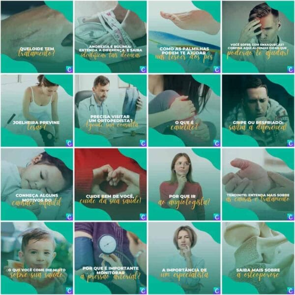Pack Canva Clinicas Medica Templates Editaveis 200 Artes Legendas 9