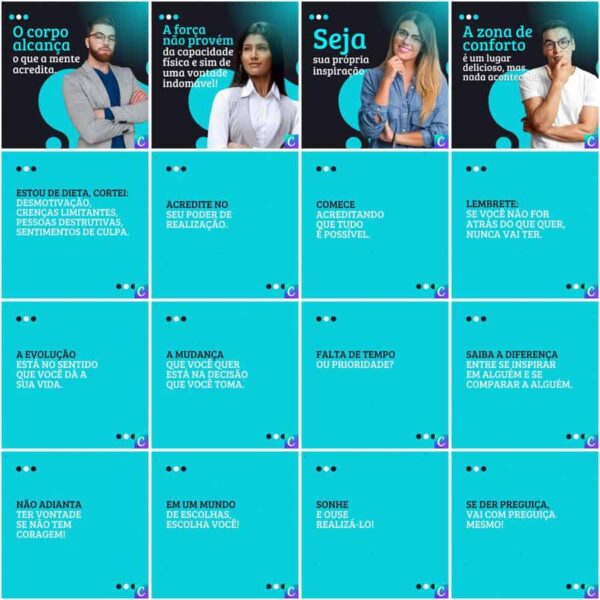 Pack Canva Coach Template Canva 200 Artes + Legendas