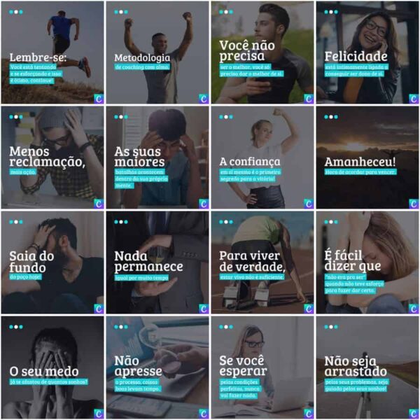 Pack Canva Coach Template Canva 200 Artes + Legendas