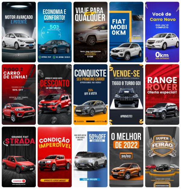 Pack Canva Concessionaria Templates Editavel 25 Artes Storie Bonus