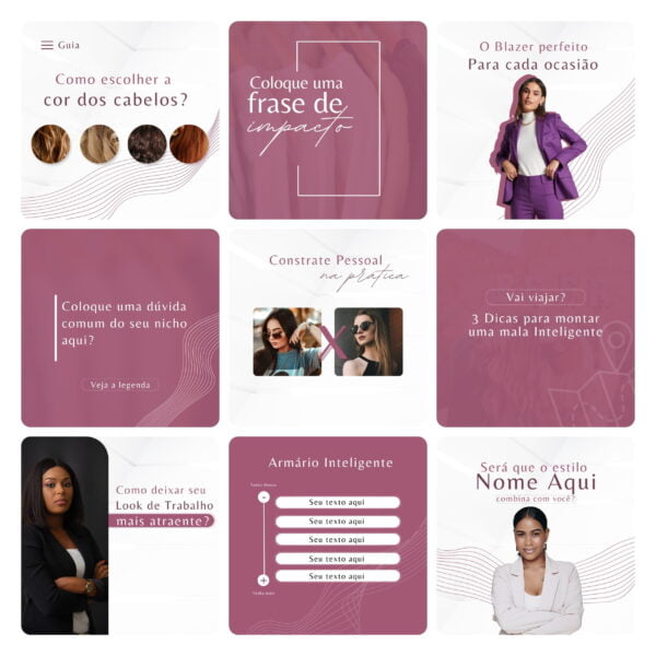 Pack Canva Consultora De Imagens Template Editavel 30 Artes Bonus 3