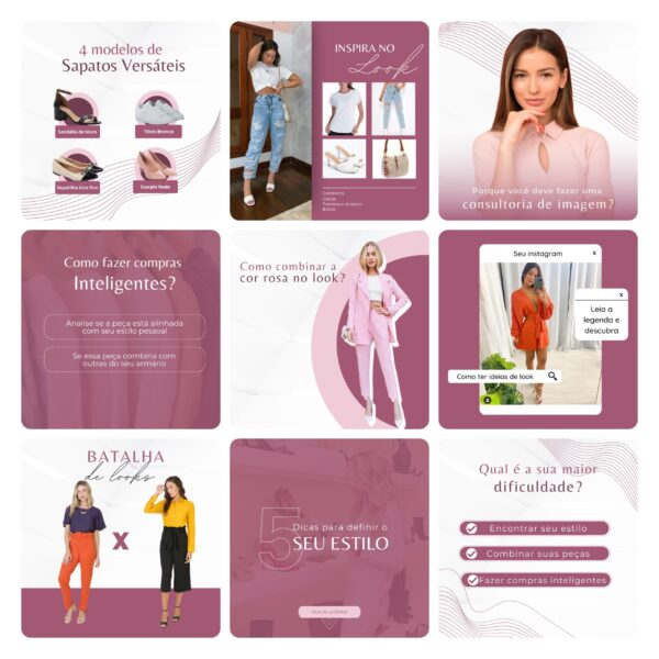 Pack Canva Consultora De Imagens Template Editavel 30 Artes Bonus