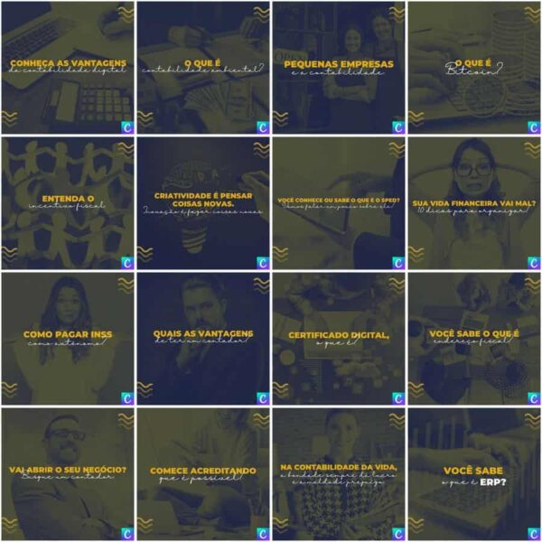 Pack Canva Contabilidade Template Canva 200 Artes + Legendas - Imagem 3