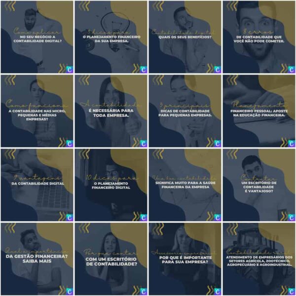 Pack Canva Contabilidade Template Canva 200 Artes + Legendas - Imagem 11