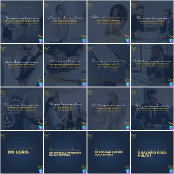 Pack Canva Contabilidade Template Canva 200 Artes + Legendas - Imagem 4