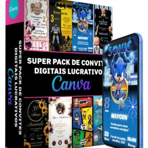 pack canva convites digitais 140 artes arquivo digital pack canva convites digitais 140 artes 1