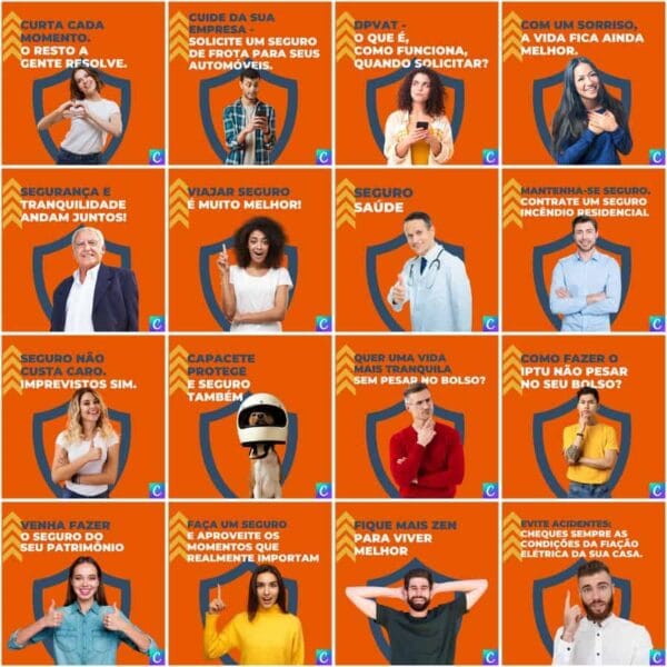 Pack Canva Corretora de Seguros Template Canva 200 Artes + Legendas - Imagem 2
