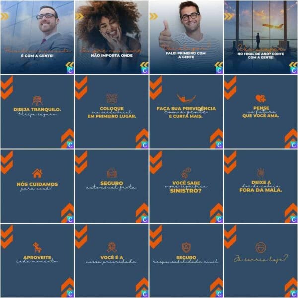 Pack Canva Corretora de Seguros Template Canva 200 Artes + Legendas - Imagem 3