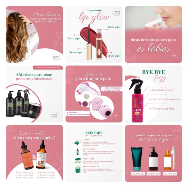 Pack Canva Cosmeticos Saude Template Editavel 30 Artes Bonus 2