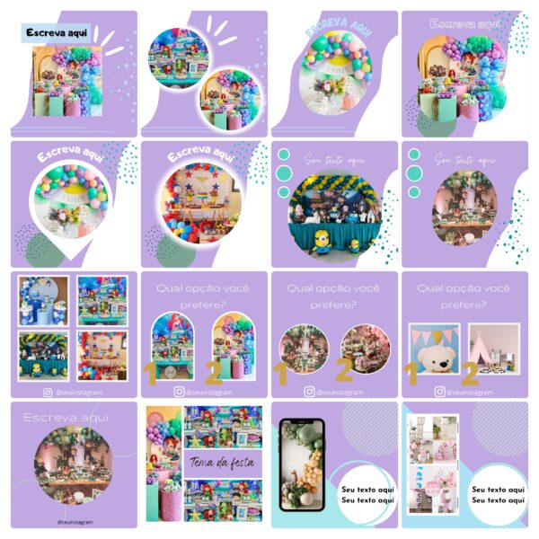 Pack Canva Decoracao De Festas Templates Editavel 65 Artes Bonus 2