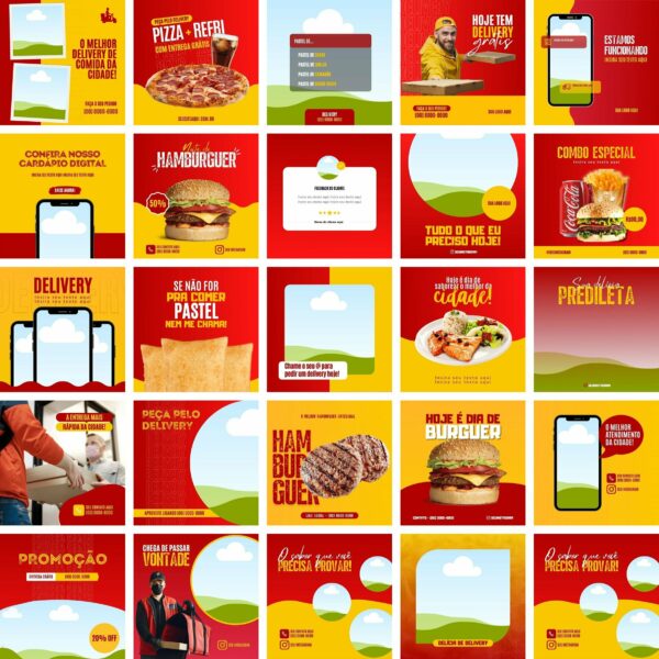 Pack Canva Delivery Entregas Templates Editaveis 25 Artes Bonus