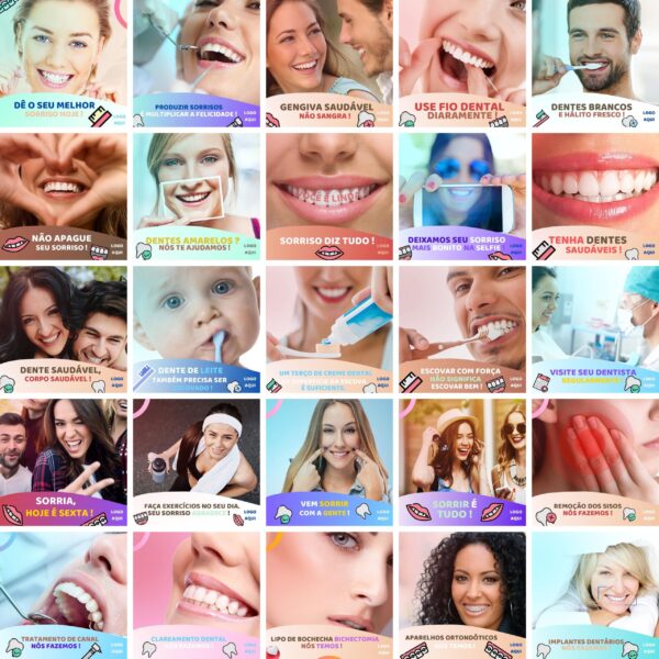 Pack Canva Dentista Odonto 30 Templates Editaveis 50 Artes Bonus 2