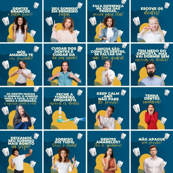 Pack Canva Dentista Odonto Templates Editaveis 200 Artes Legendas 5