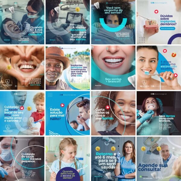 Pack Canva Dentista Odonto Templates Editaveis 90 Artes Bonus 3