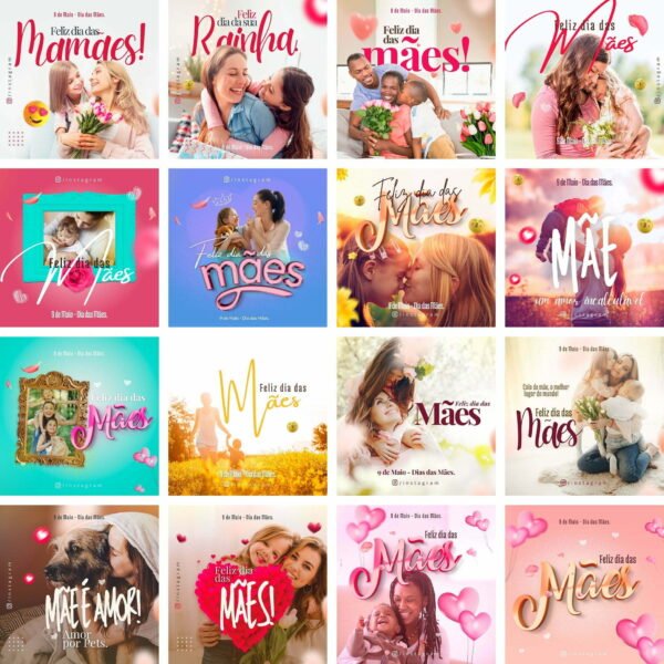 Pack Canva Dia Das Maes Templates Editaveis 32 Artes Bonus