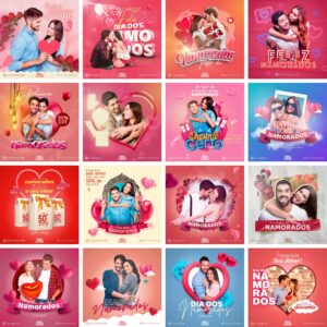 Pack Canva Dia Dos Namorados Templates Editaveis 16 Artes Bonus