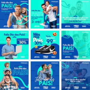 Pack Canva Dia Dos Pais Templates Editaveis 18 Artes Bonus 2