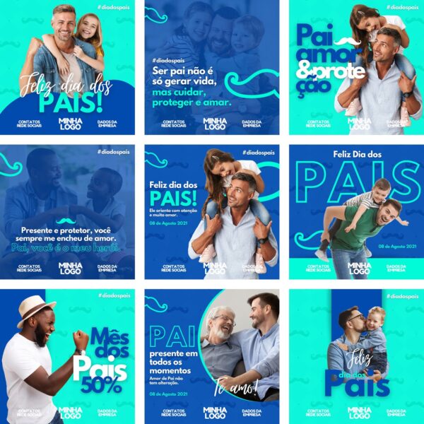Pack Canva Dia Dos Pais Templates Editaveis 18 Artes Bonus