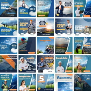 Pack Canva Energia Solar Templates Editaveis 25 Artes Bonus