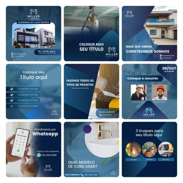 Pack Canva Engenharia Civil Template Editavel 30 Artes Bonus