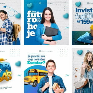 Pack Canva Escola Volta As Aulas Templates Editaveis 6 Artes Bonus