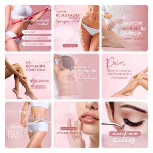 Pack Canva Estetica Beleza 30 Template Editavel 60 Artes Bonus 10