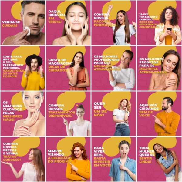 Pack Canva Estetica Beleza Templates Editaveis 200 Artes Legendas 2