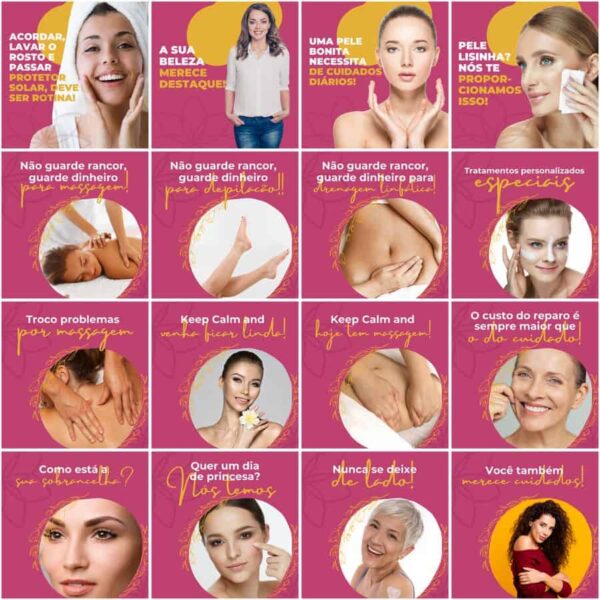 Pack Canva Estetica Beleza Templates Editaveis 200 Artes Legendas 3