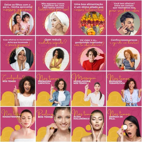 Pack Canva Estetica Beleza Templates Editaveis 200 Artes Legendas 4