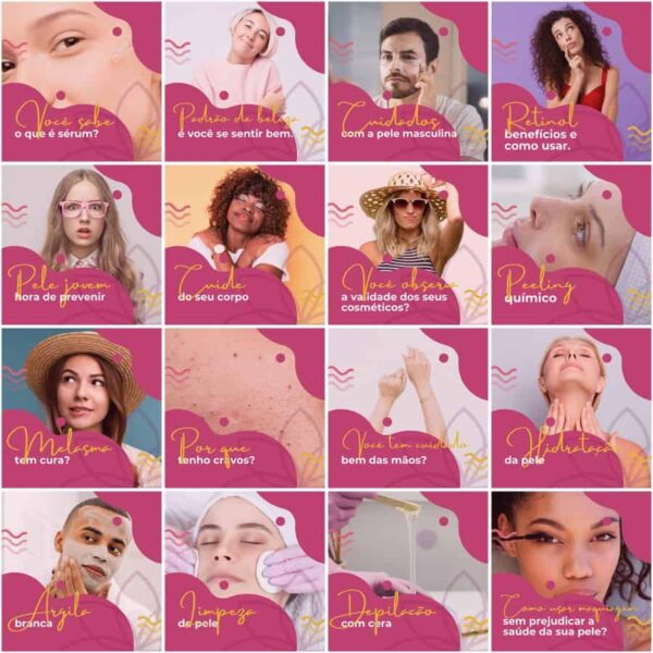 Pack Canva Estetica Beleza Templates Editaveis 200 Artes Legendas 6