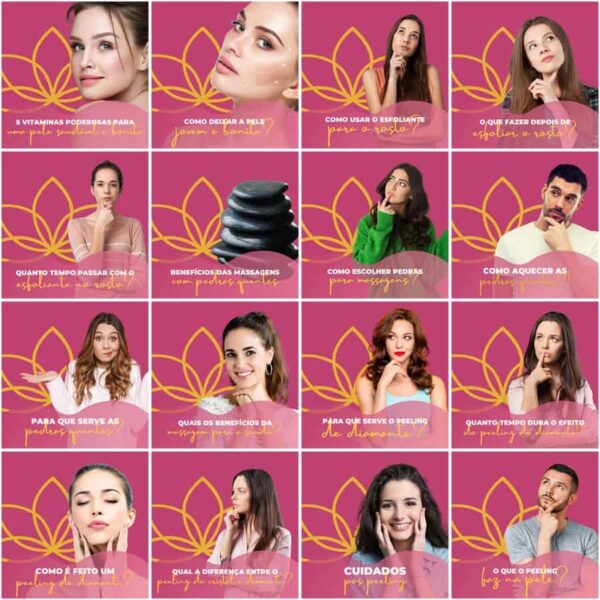 Pack Canva Estetica Beleza Templates Editaveis 200 Artes Legendas