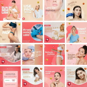 Pack Canva Estetica Beleza Templates Editaveis 40 Artes Bonus 2