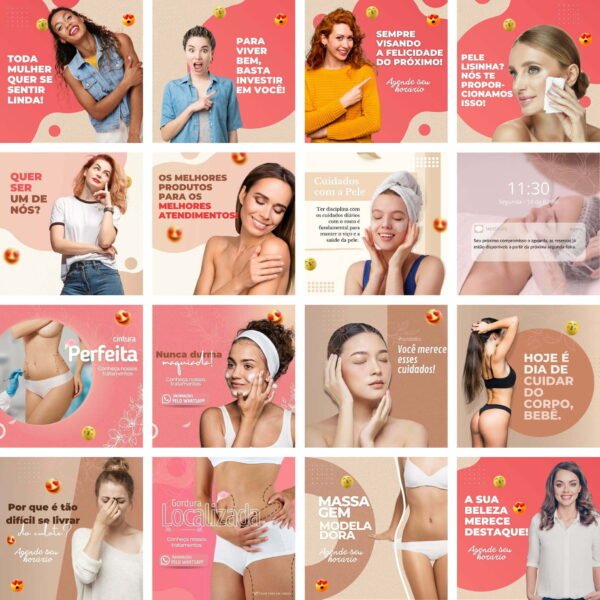 Pack Canva Estetica Beleza Templates Editaveis 40 Artes Bonus